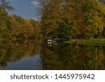 Idyllic autumn landscape view in Lednice-Valtice Cultural Landscape