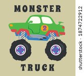 vector illustration of monster... | Shutterstock .eps vector #1874722912