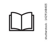open book icon vector design... | Shutterstock .eps vector #1429148405