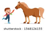 Woman and Donkey vector clipart image - Free stock photo - Public ...