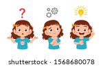 happy cute kid girls search... | Shutterstock .eps vector #1568680078