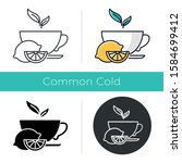 Lemon Tea Icon. Common Cold Aid....