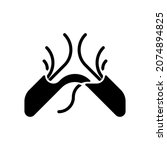 damaged wire black glyph icon.... | Shutterstock .eps vector #2074894825