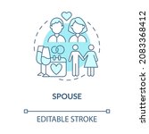 spouse model role blue concept... | Shutterstock .eps vector #2083368412