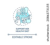 support her healthy diet blue... | Shutterstock .eps vector #2086373155