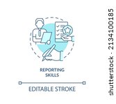 reporting skills turquoise... | Shutterstock .eps vector #2134100185