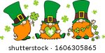 st. patrick's day irish gnomes... | Shutterstock .eps vector #1606305865