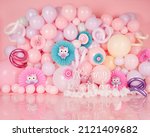 Pink photo background with...