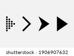 set of new style black arrows... | Shutterstock .eps vector #1906907632