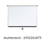 empty white projector screen... | Shutterstock .eps vector #1932261875