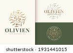 vintage olive branch logo and... | Shutterstock .eps vector #1931441015