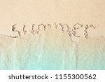 Word Summer Written In The Sea...