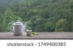 White Ceramic Teapot And Teacup ...