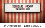 classic sign board with... | Shutterstock .eps vector #1285360372