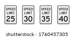 speed limit traffic signs from... | Shutterstock .eps vector #1760457305