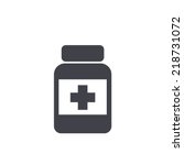 medicine bottle icon | Shutterstock .eps vector #218731072