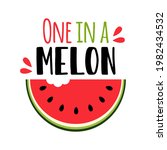 one in a melon. vector... | Shutterstock .eps vector #1982434532