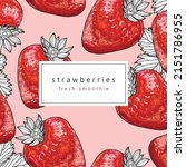 Stylish Red Strawberries On A...