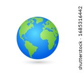world map and globe vector... | Shutterstock .eps vector #1685316442