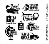 badge travel logo world... | Shutterstock .eps vector #1443436538