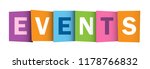 events colorful letters banner | Shutterstock .eps vector #1178766832