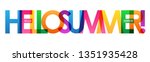 hello summer  colorful... | Shutterstock .eps vector #1351935428