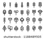 set of minimal geometric line... | Shutterstock .eps vector #1188489505