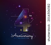 4 years anniversary logo... | Shutterstock .eps vector #2016506582
