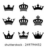 collection of crown silhouette...