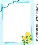 clip art frame of yellow roses... | Shutterstock .eps vector #1954798348