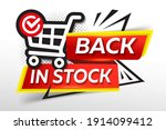 back in stock banner with... | Shutterstock .eps vector #1914099412