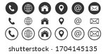 web icon  contact us icon  blog ... | Shutterstock .eps vector #1704145135