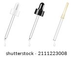 pipette mockups for dropper... | Shutterstock .eps vector #2111223008