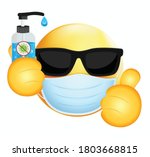high quality emoticon on white... | Shutterstock .eps vector #1803668815