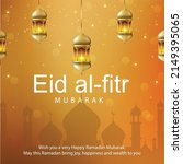 eid mubarak banner background.  ... | Shutterstock .eps vector #2149395065