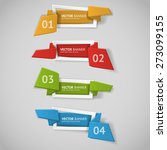 vector infographic origami... | Shutterstock .eps vector #273099155