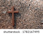 Christian Wooden Cross On...