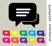 flat speech bubble icon with... | Shutterstock .eps vector #342496478