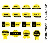 set of yellow sales label.... | Shutterstock .eps vector #1729834435