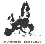 All European Union Counties Map ...