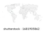cuba location highlighted on... | Shutterstock .eps vector #1681905862