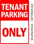 tenant parking only sign.... | Shutterstock .eps vector #1875826162