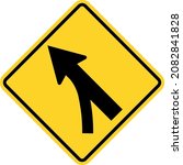 entering roadway merge sign.... | Shutterstock .eps vector #2082841828