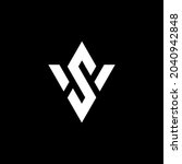 Sv Letter Logo Design On Luxury ...
