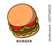 Burger Illustration Cartoon....