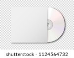 vector realistic 3d white cd...
