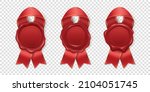 vector 3d realistic vintage red ... | Shutterstock .eps vector #2104051745