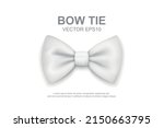 vector 3d realistic white bow... | Shutterstock .eps vector #2150663795