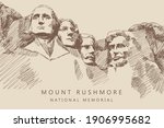 Sketch Of Mount Rushmore...