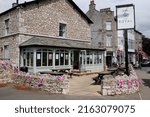 Small photo of Silverdale, Lancashire, UK - May 31 2022: Pub in a beautiful part of Lancashire bedecked with the Union Jack for the Platinum Jubilee of Queen Elizabeth ll